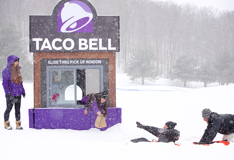 Taco Bell Canada Fans Trade In A Drive Thru For A Slide Thru On The