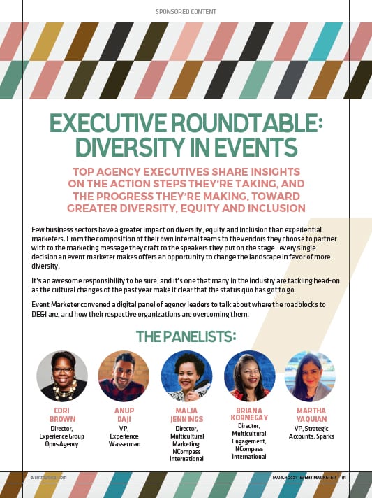 2021 Executive Roundtable Diversity in Events Event Marketer