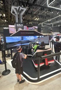 NY Auto Show 2023_Kia Telluride Gaming racing simulator