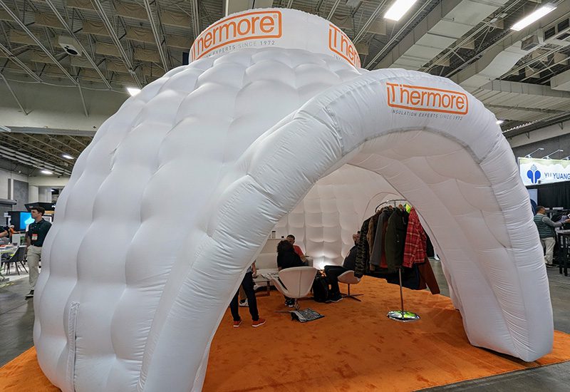 Thermore's igloo exhibit at Outdoor Retailer 2023