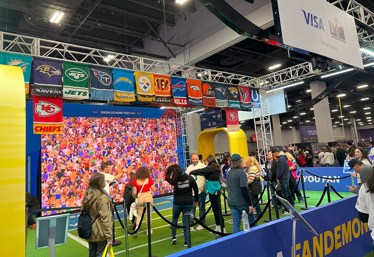 Visa booth at the Super Bowl Experience