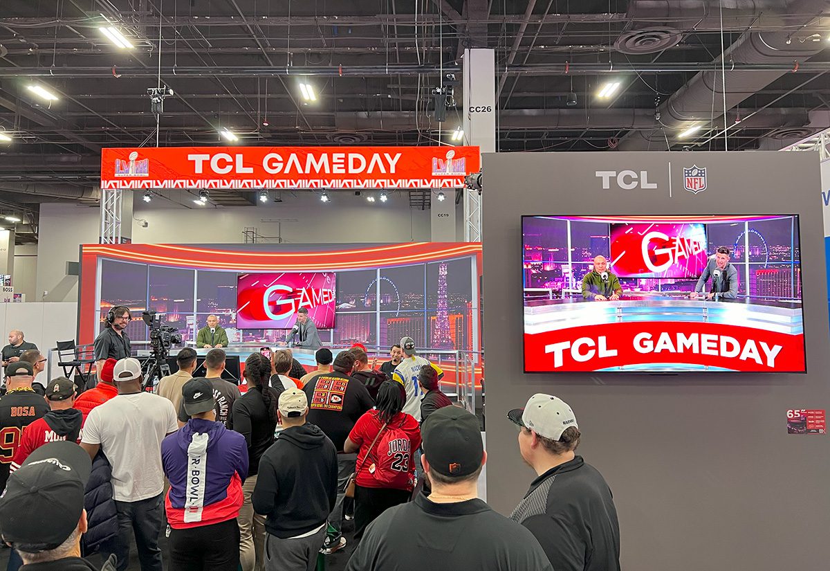 TCL booth at Super Bowl Experience