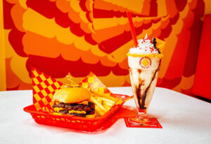 cheez-it diner burger and shake