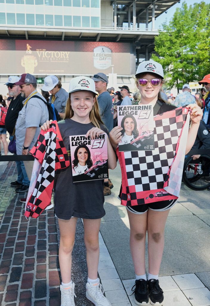 e.l.f. indy 500 2024_young girls with flags