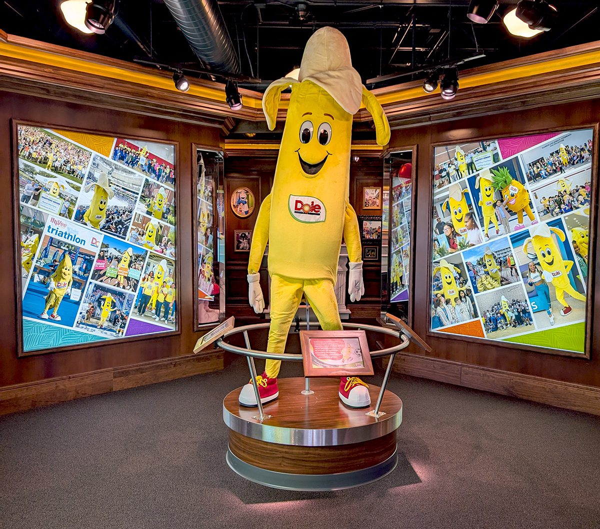 Dole Food Company’s Bobby Banana at the National Mascot Hall of Fame