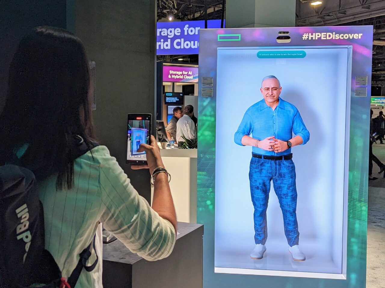 HPE CEO Discover AI Hologram