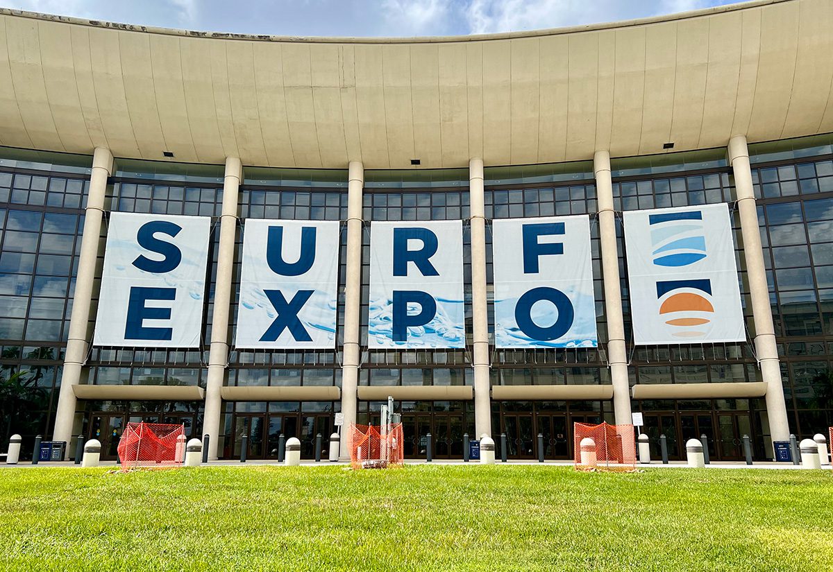 Surf Expo sign at the OCCC