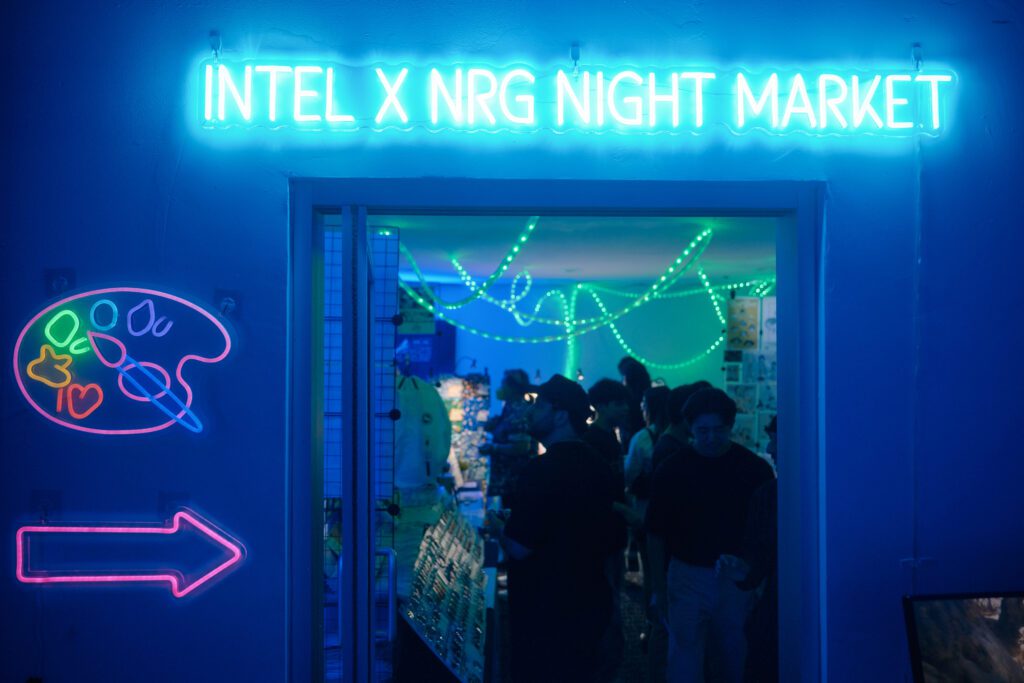 Intel Night Market at NRG Spectrum Castle in Los Angeles, CA, on October 11, 2024. (Photo: Robert Paul)