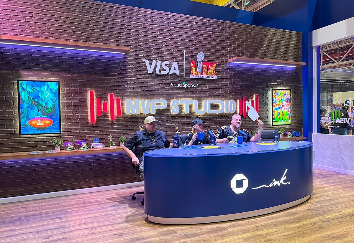 Super Bowl LIX Visa booth at SBX