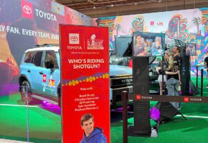 Super Bowl LIX Toyota booth at SBX