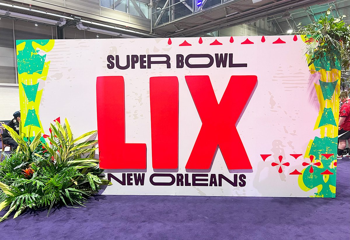 Super Bowl LIX sign